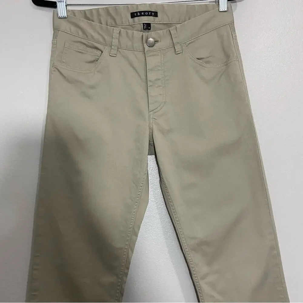 Theory Men’s Haydin Writer Straight Leg Cotton Button Fly Pants Size 29